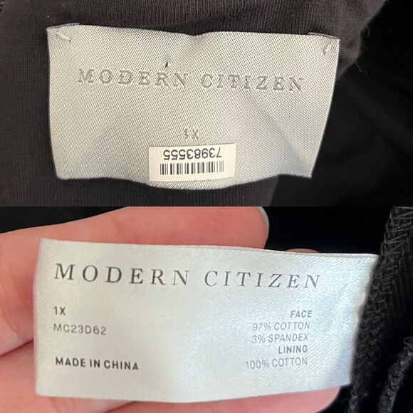 Modern Citizen Women Size 1X Black Cambria Structured Corduroy Maxi Dress Modern - Picture 5 of 17